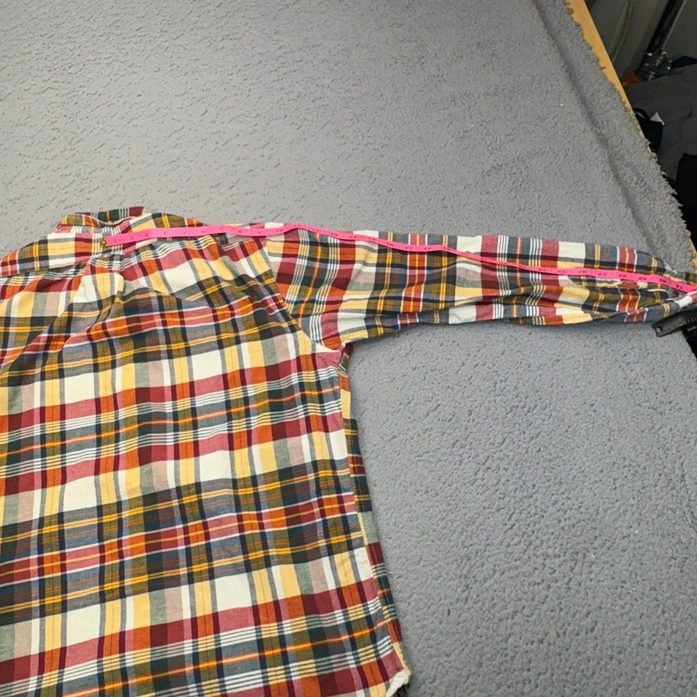 Vintage Polo Ralph Lauren Shirt Mens Large Blue Red Plaid Button Down Casual 90s
